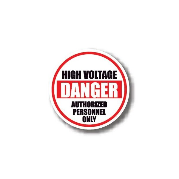 Ergomat 24in CIRCLE SIGNS - High Voltage Danger Authorized Personnel Only DSV-SIGN 576 #1950 -UEN - main
